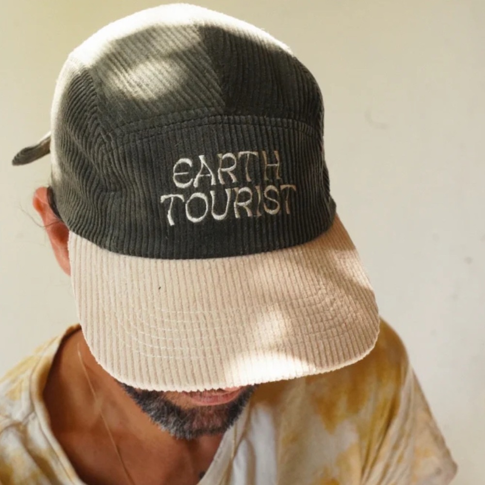 NWOT - Earth Tourist Corduroy Hat by Real Fun. WOW! - Green and Tan